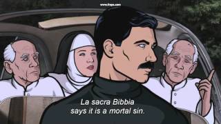 Archer Asks The Pope about The Gay Thing  Pam Poovey mocks [upl. by Ellwood]