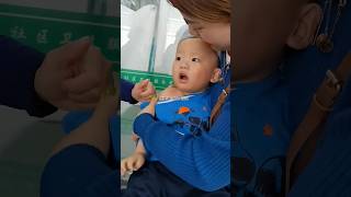 Cutebaby 💕 Baby vaccine action at hospital 🏥 to funny I baby cute love family shots funny [upl. by Issim]