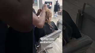 Curly crochet braids takedown process crochetbraids [upl. by Asher]