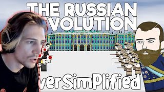 xQc Reacts to The Russian Revolution  OverSimplified [upl. by Inimak561]