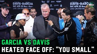 Gervonta Davis vs Ryan Garcia Heated Face Off “You look DRAINED” [upl. by Ahsihat570]