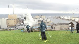 In Denmark the worlds first ski slope on a waste incinerator opens  AFP [upl. by Terti]