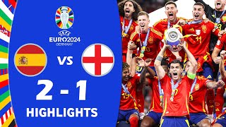 España vs Inglaterra 21 Resumen y goles  FINAL  Eurocopa 2024 [upl. by Ynohtona]