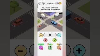 Braindom Level 402 Walkthrough  How many of these vehicles can escape the  shorts braindom 402 [upl. by Aro]