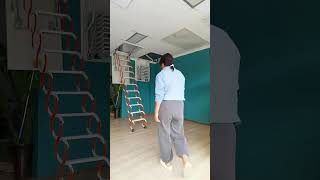 Noble telescopic stairs loft telescopic stairs multifunctional folding ladder invisible stair [upl. by Zeke]