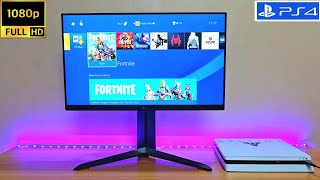 PS4 Slim on LG Ultragear 24quot 1080P HDR 144Hz Monitor [upl. by Ise639]