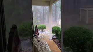 Pugsley scared during hailstorm [upl. by Attelrac]