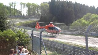 Hubschraubereinsatz BrünnchenNordschleife CarFreitag 2011 [upl. by Skoorb468]