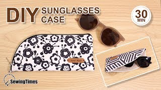 DIY Sunglasses Case  선글라스 지퍼 파우치  Easy Sewing Round Zipper Pouch tutorial sewingtimes [upl. by Negeam640]