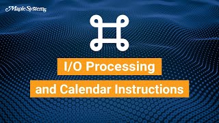 IO Processing and Calendar Instructions [upl. by Harwell]