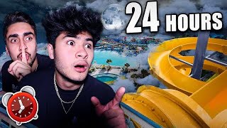 24 HOUR OVERNIGHT CHALLENGE in WATERPARK [upl. by Acenahs]