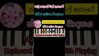 කටු අකුලේ මල් ඇහැරේ ස්වර සමග වාදනය MusicSkills15 Keyboard Notation With Playing ytshorts [upl. by Drofhsa]