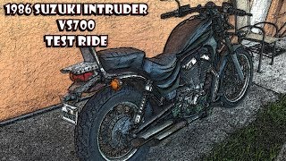 1986 Suzuki Intruder vs700 test drive [upl. by Yendirb]