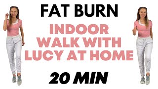 20 Minute Fat Burning Indoor Walking Workout  Walk at Home [upl. by Greenebaum]