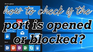 how to check if the port is opened or blocked [upl. by Ahsenod]