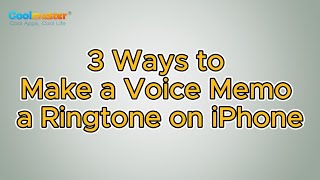 How to Make a Voice Memo a Ringtone in 3 Easy Ways [upl. by Chrystel]