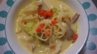 HOW TO COOK PINOY CREAMY CHICKEN SOPAS  USING ROTELLE PASTA [upl. by Cralg]