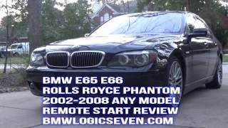 BMW 20022008 E65 E66 Rolls Royce Phantom Remote Start [upl. by Enaed]