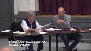 Rhinebeck Town Council Meeting 10152024 [upl. by Perretta]