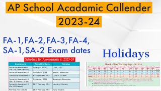 Ap School Holidays 202324 AP govt school Dasara amp Pongal Holidays 2023 [upl. by Yarahs216]