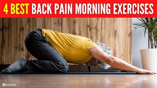 4 Best Morning Lower Back Pain Exercises FOR INSTANT RELIEF [upl. by Melamie]