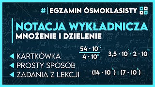 DZIAŁANIA NA NOTACJI WYKŁADNICZEJ 🧮 Krok po kroku ✅️  Egzamin Ósmoklasisty 2025 [upl. by Nananne]