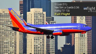 Southwest Airlines Full Flight St Louis to New York LaGuardia  Boeing 737700 [upl. by Mcnamara]