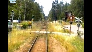 Sweden OSKARSHAMN  HULTSFRED 2002 View from the Train Drivers Cab [upl. by Botsford349]