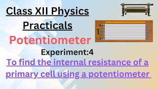 Potentiometer experiment class 12To find the internal resistance of a cell using a potentiometer [upl. by Aihppa]