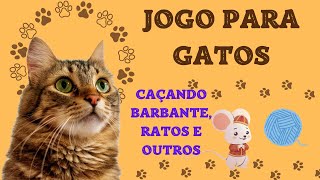 Jogo para GATOS  Caçando barbante ratos e outros [upl. by Whitcomb]