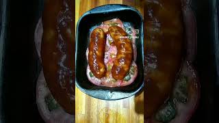 Kielbasa con tomate ketchup ajoenpolvo wostershiresauce SalsaDeSoja vinagtedemanzana [upl. by Ioved]