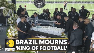 Brazil bids farewell to the king of football Pele with 24hour wake  English News  WION News [upl. by Holle]