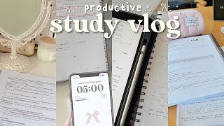 2day study vlog 🎧 5am mornings lots of studying being productive [upl. by Hackney700]