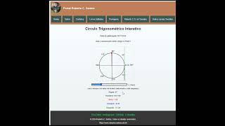 Apresentacao dinamica do circulo trigonometrico matemática React trigonometria grafico [upl. by Egbert553]