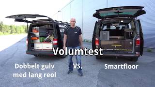 Volumtest  Dobbelt gulv med lang sidereol VS Smartfloor [upl. by Edge]