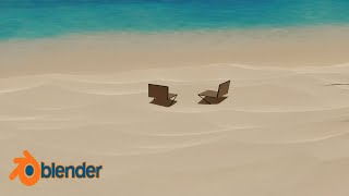 Blender 29 Tutorial  How to Make a Summer Beach in blender 290 [upl. by Ludie]