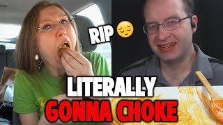 SongByrd ASMR trying to choke on her food [upl. by Ahrendt448]