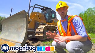 BLIPPI Explores a Bulldozer  Kids Fun amp Educational Cartoons  Moonbug Play and Learn [upl. by Esyli]