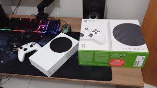 Unboxing Xbox Series S  Ligando pela primeira vez [upl. by Burkitt]