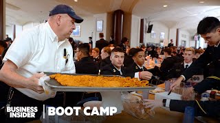 How Annapolis Cooks Feed 4400 Navy Midshipmen In 20 Minutes  Boot Camp  Business Insider [upl. by Rayham]