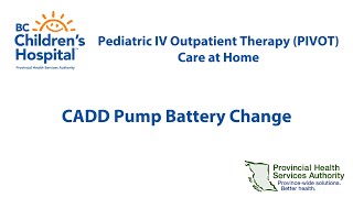 CADD Battery Change [upl. by Tahpos]