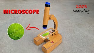 How to make Microscope with cardboard  Science project 2024 [upl. by Yevad]