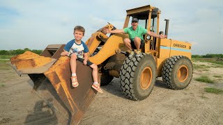 Working on Real Tractors and digging dirt  Tractors for kids [upl. by Ariait]