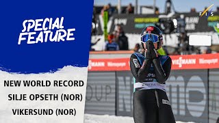 Opseth sets new World Record in Vikersund with 2305 mt  FIS Ski Jumping World Cup 2324 [upl. by Anilrahc263]