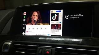 BMW Wireless Apple Carplay Via CarBridge CarPlayで動画再生 [upl. by Otrevlig92]