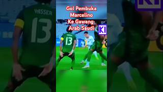 Marcelino Cetak 2 Gol vs Arab Saudi shortviral [upl. by Ahsemo]