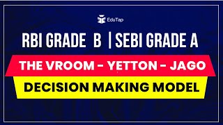 VroomYettonJago Decision Making Model of Leadership  RBI Grade B SEBI Grade A Exam  Phase 1 amp 2 [upl. by Raynah]