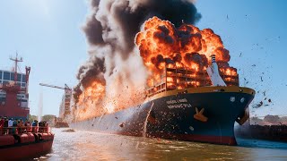 20 Biggest Ship Collisions and Mistakes Caught On Camera [upl. by Nniuqal]