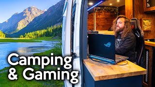 Camping Cooking amp Gaming in a Van Driving to Alaska [upl. by Anderea]