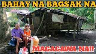 PART 3 DALAWANG MATANDA NAKATIRA SA SIRANG BAHAY KULAMBO HIGAAN MAGAGAWA NA ANG BAHAY [upl. by Ziwot734]